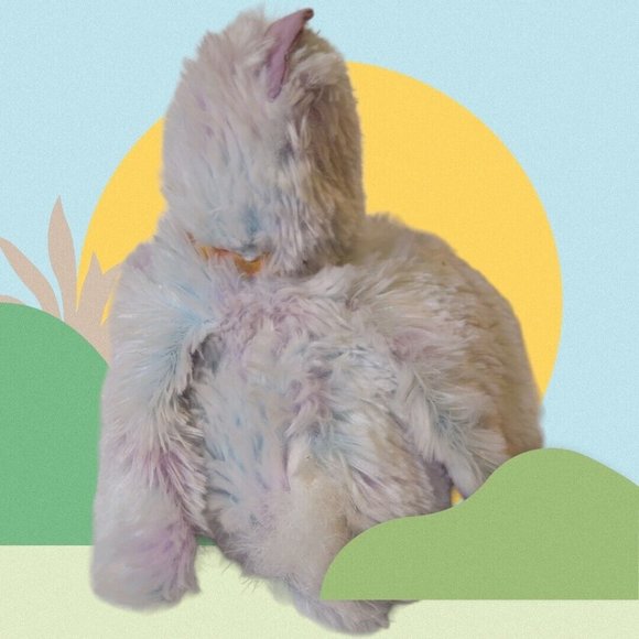 GOFFA Easter Chirping White Baby Bird with Purple Trim & Yellow Paid Bow 6" Toy - Picture 14 of 15